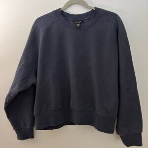 Athleta Forever Fleece Cropped Sweatshirt - Indigo - XL